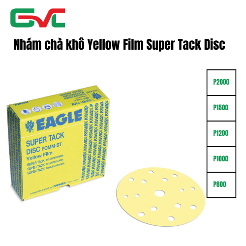 Nhám chà khô Yellow Film Super Tack Disc - Vật Liệu Hàn GVC - Công Ty CP Công Nghiệp GVC Việt Nam